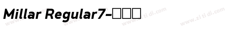 Millar Regular7字体转换